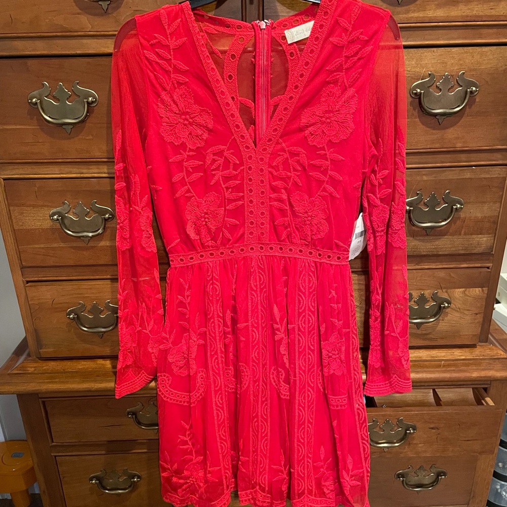 Altar’d  State Red Lace Dress